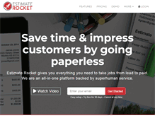 Tablet Screenshot of estimaterocket.com